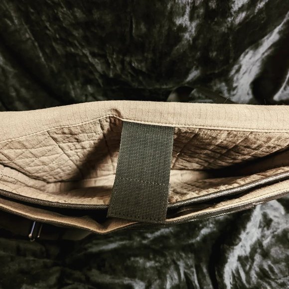 Leather Messenger Bag Brooklyn NY 14 Street Union Square Hand Printed Image - Picture 4 of 14